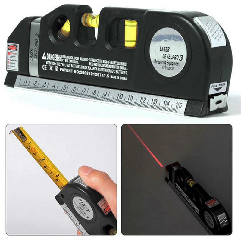 Imported 5 in 1 Multi Purpose Laser Level Pro 3 Leveler Scale - Image 2